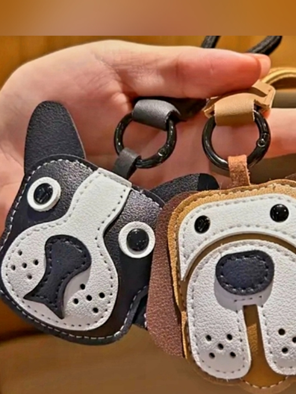 Beagle Dog Face Keychain Charm